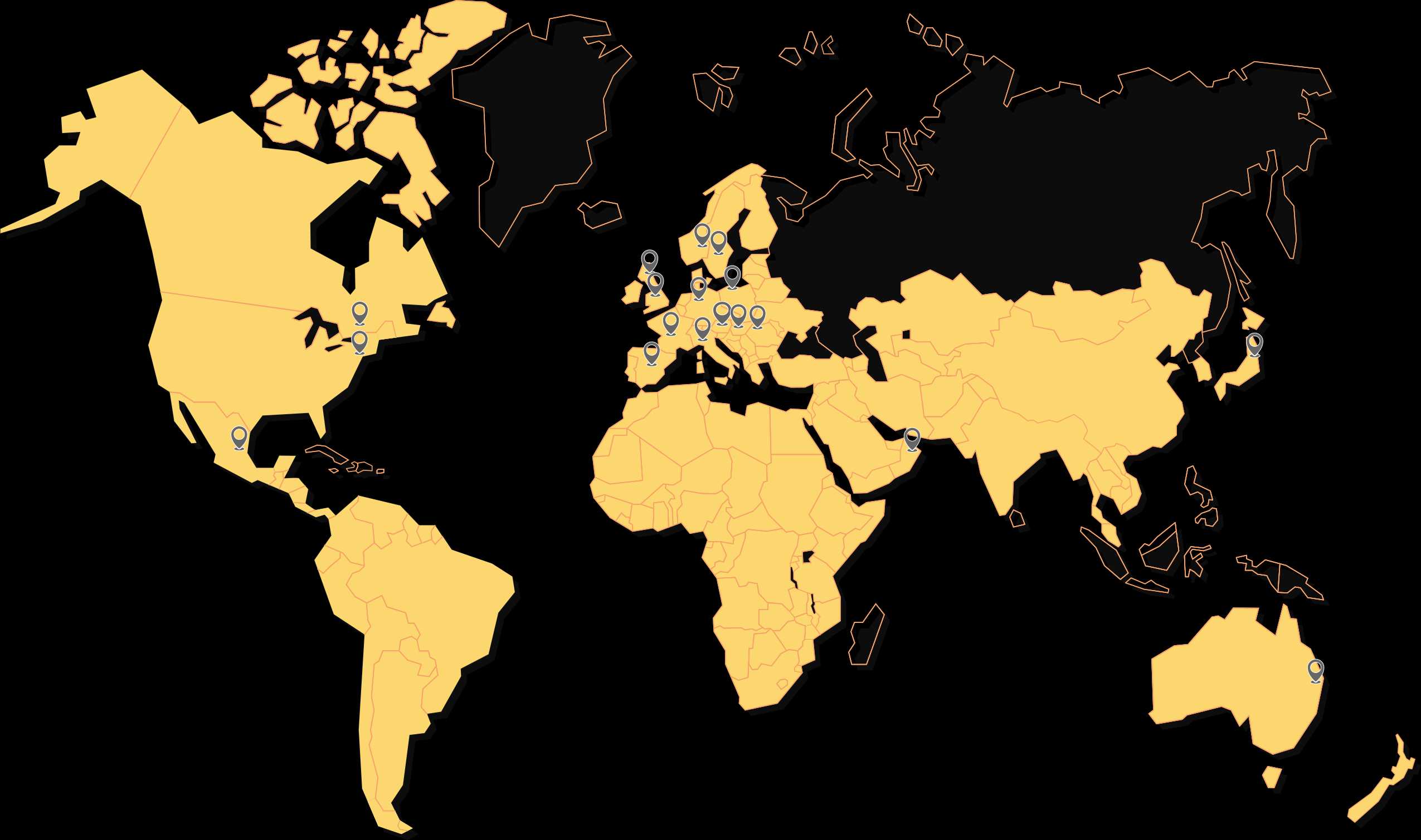 World map locations