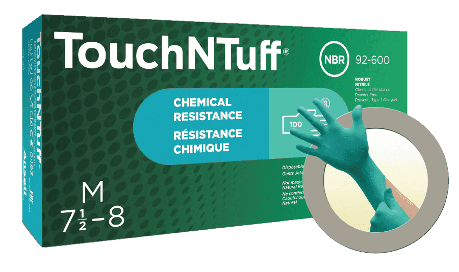 TouchNTuff 92-600 Disposable Nitrile Gloves - Box of 100 units