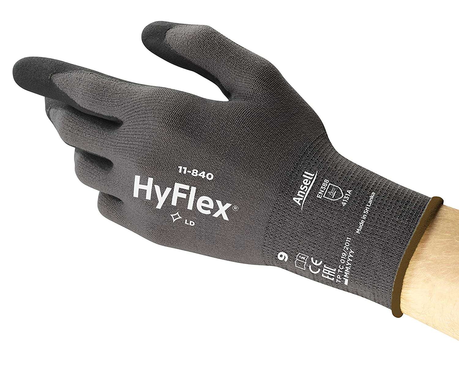 HyFlex 11-840 Work Gloves - 12 Pairs
