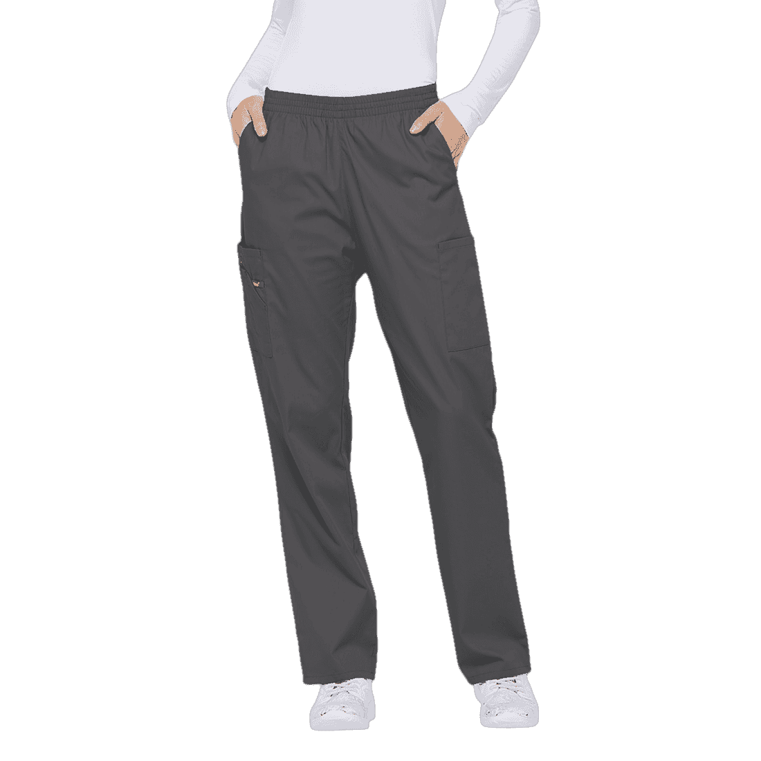 Women's Natural Rise Pull-On Scrub Trousers 86106 Pewter