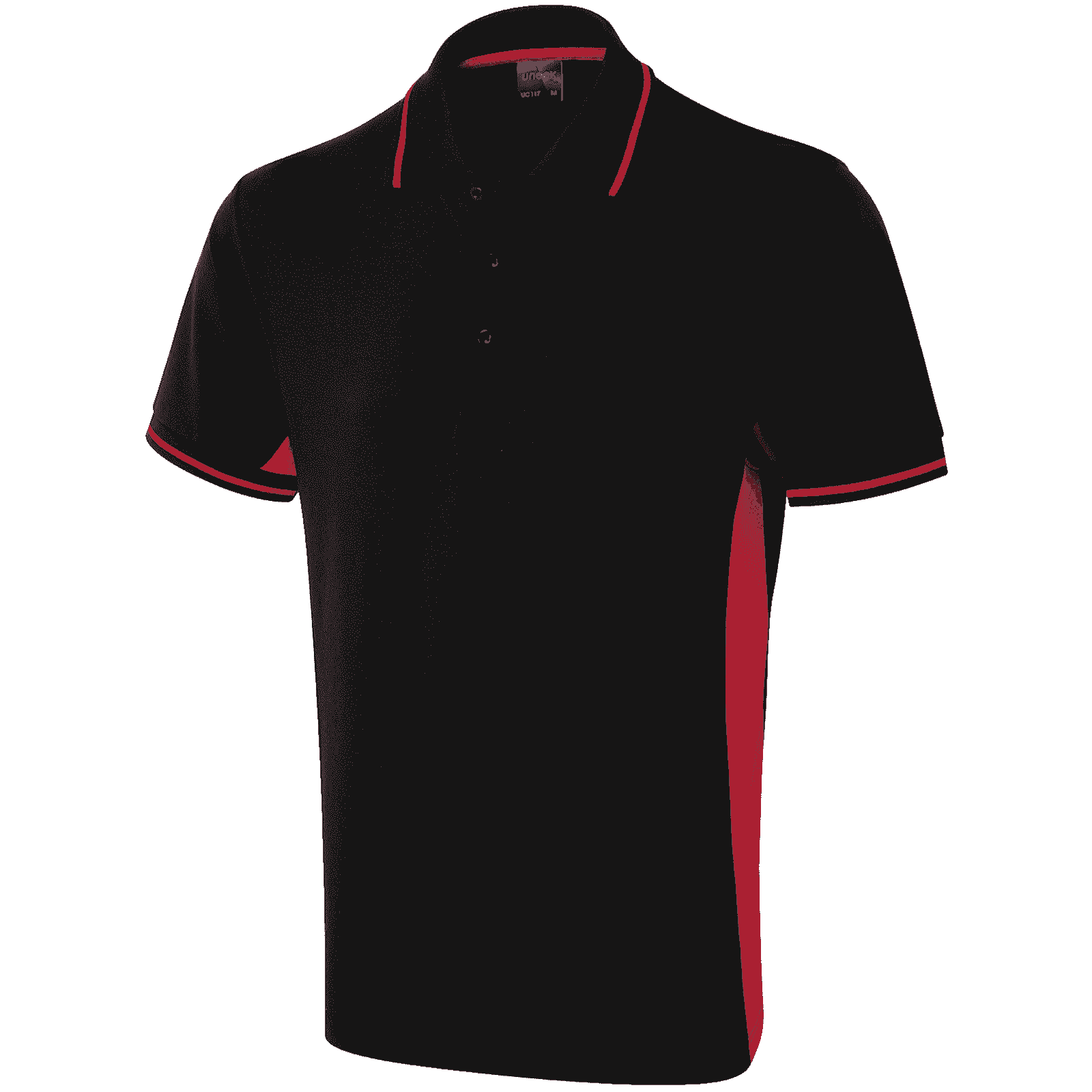 Two-Tone Polo Shirt Uneek UC117 Black/Red