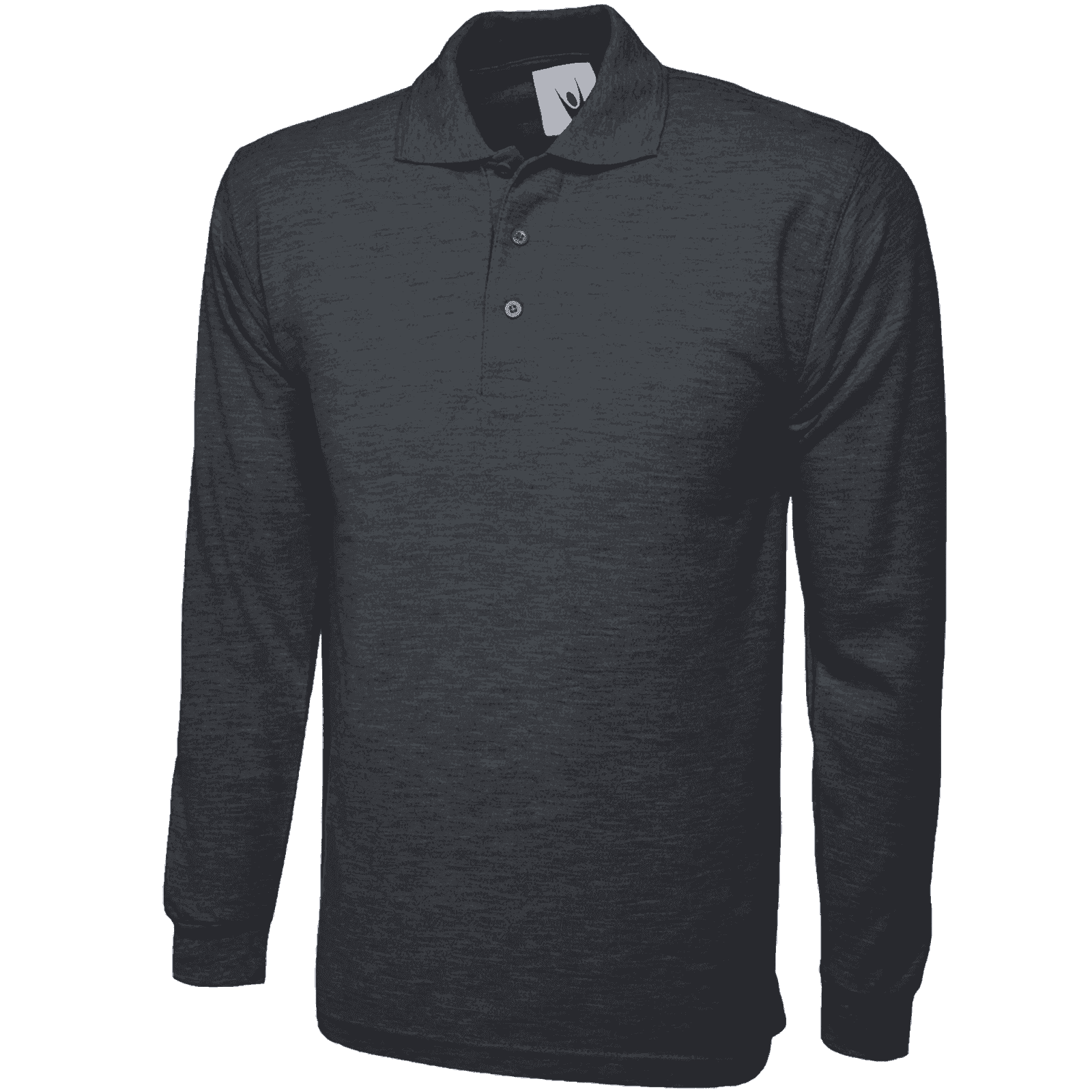 Long Sleeve Polo Shirt Uneek UC113 Charcoal
