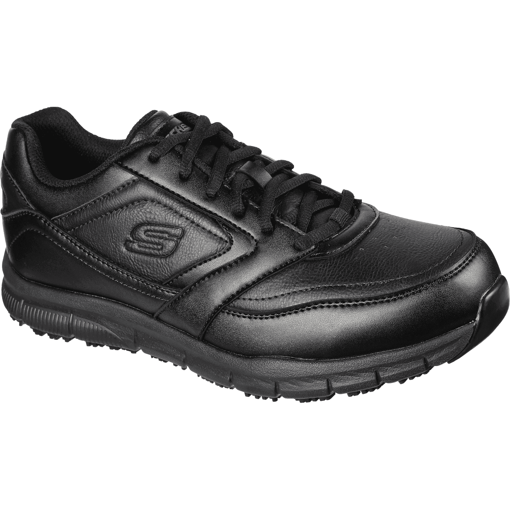 Skechers womens leather work 2025 shoes
